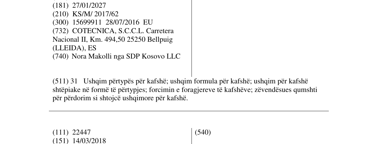 Zëri i markës OWNAT në buletin