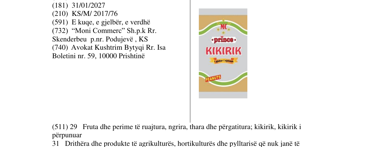 Zëri i markës MC prince KIKIRIK në buletin