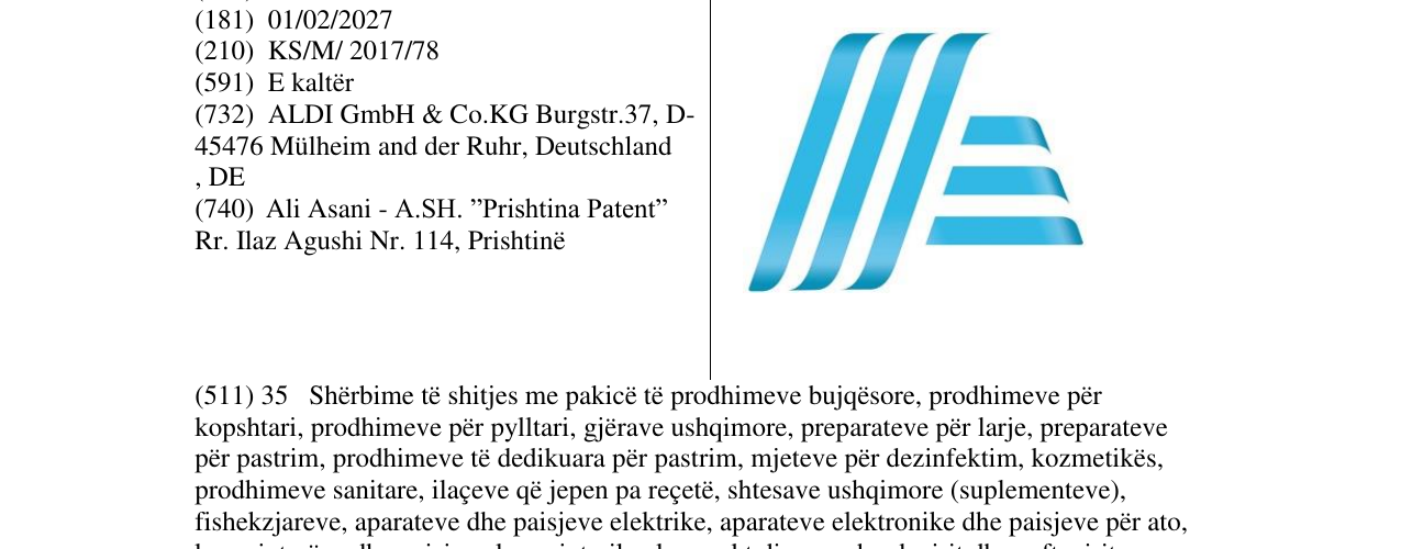 Zëri i markës Markë figurative në buletin