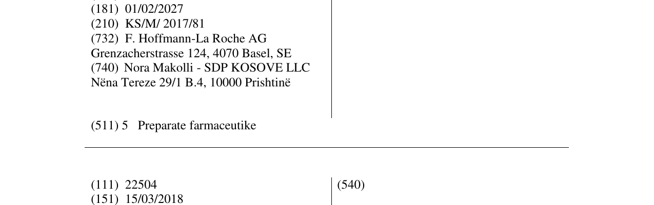 Zëri i markës TASTREIZO në buletin
