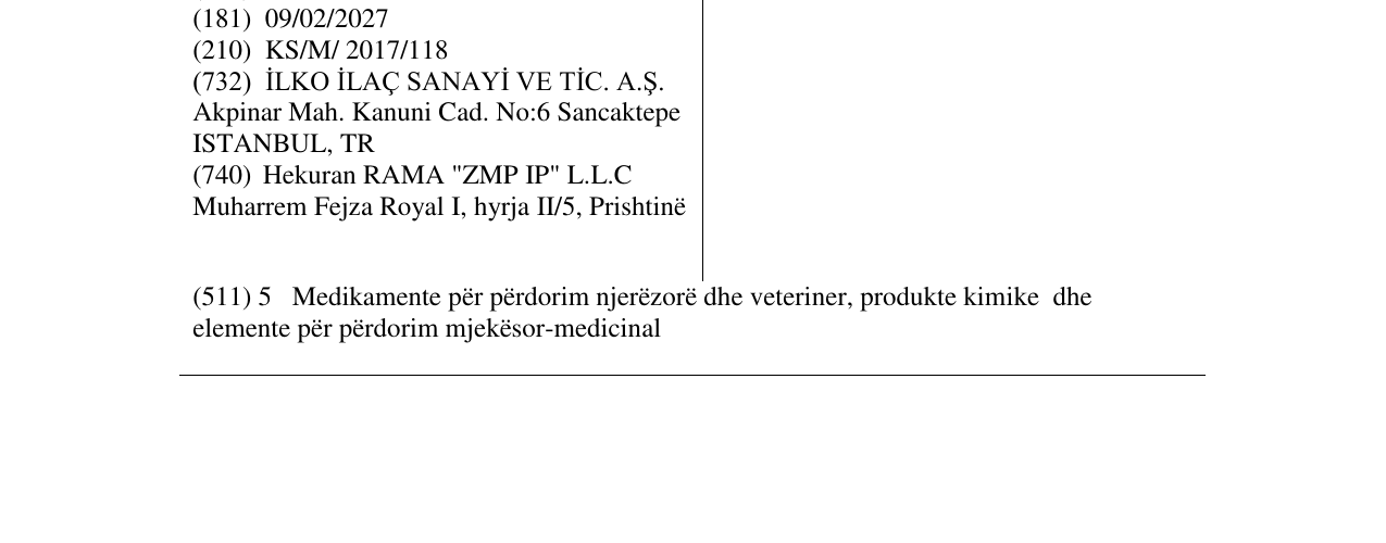Zëri i markës Leptica në buletin
