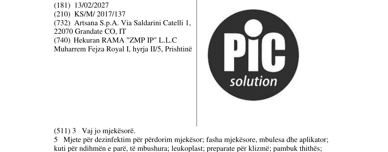 Zëri i markës PiC solution në buletin
