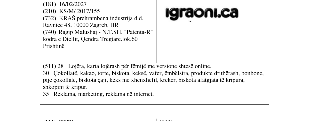 Zëri i markës igraoni.ca në buletin