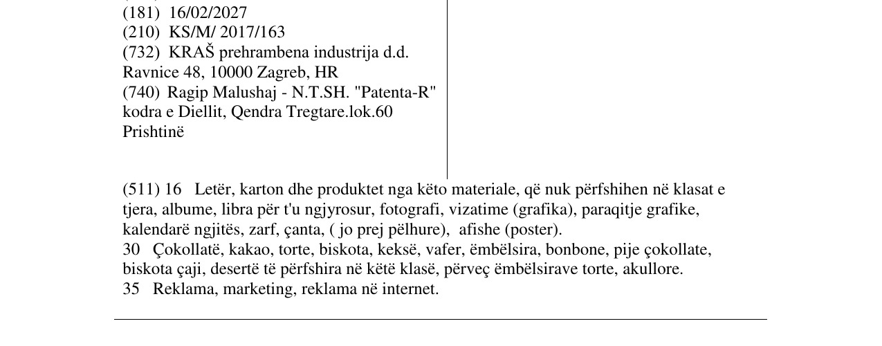 Zëri i markës NEMOJ MISLITI NA TORTICU në buletin