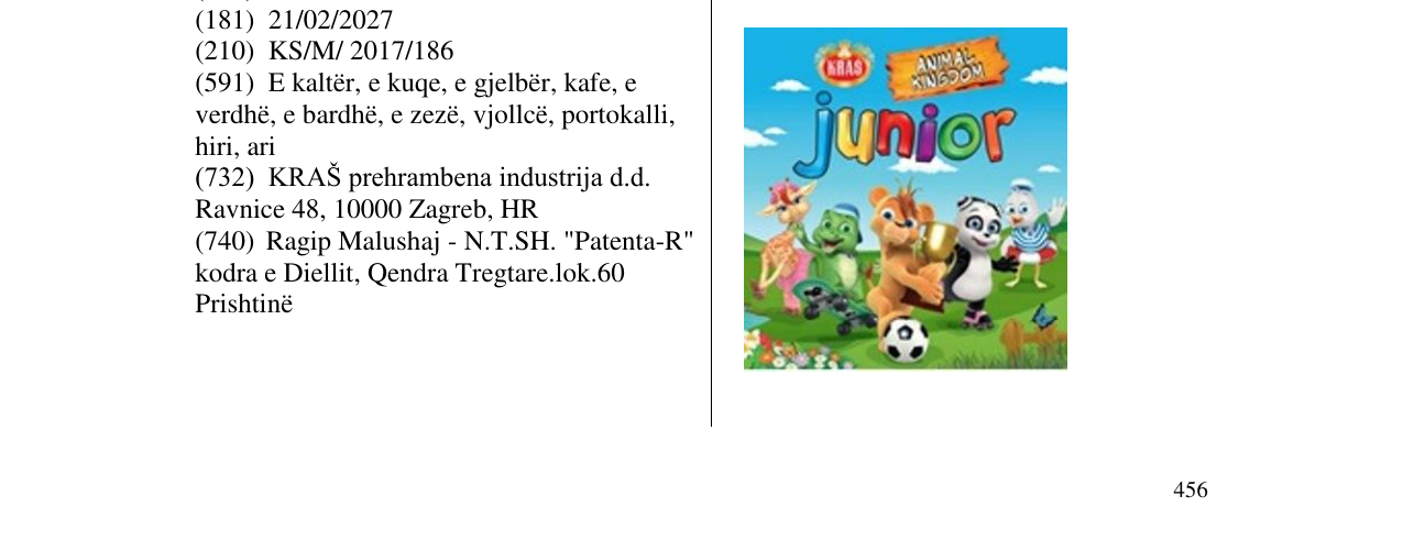 Zëri i markës junior ANIMAL KINGDOM KRAS në buletin