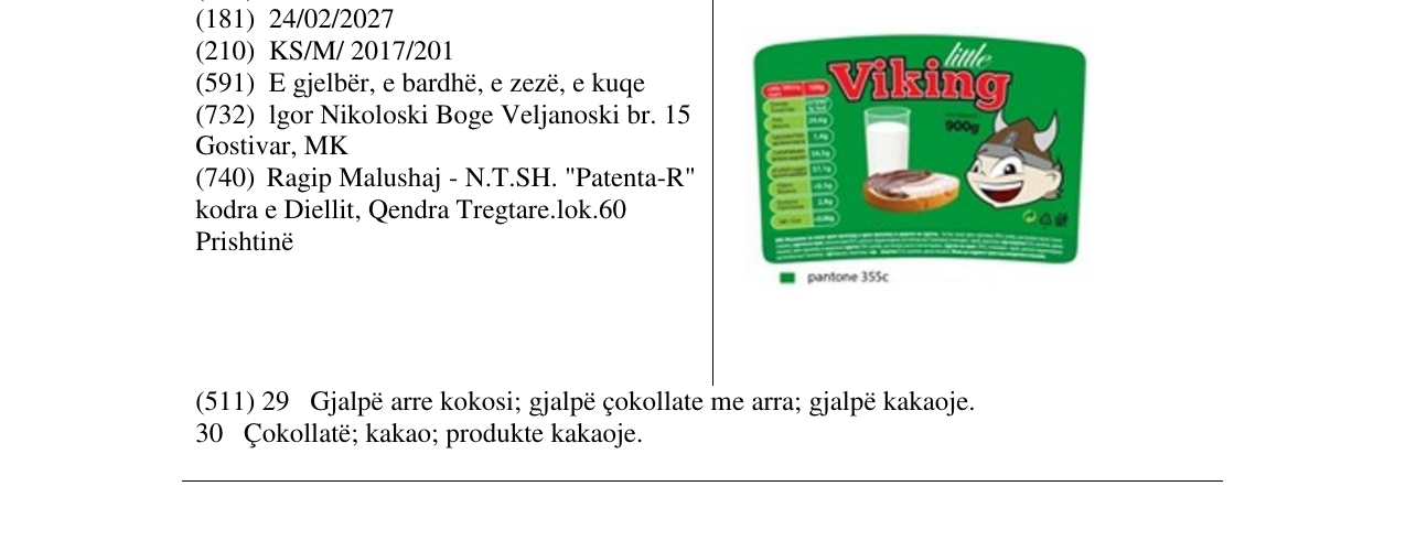 Zëri i markës Viking në buletin