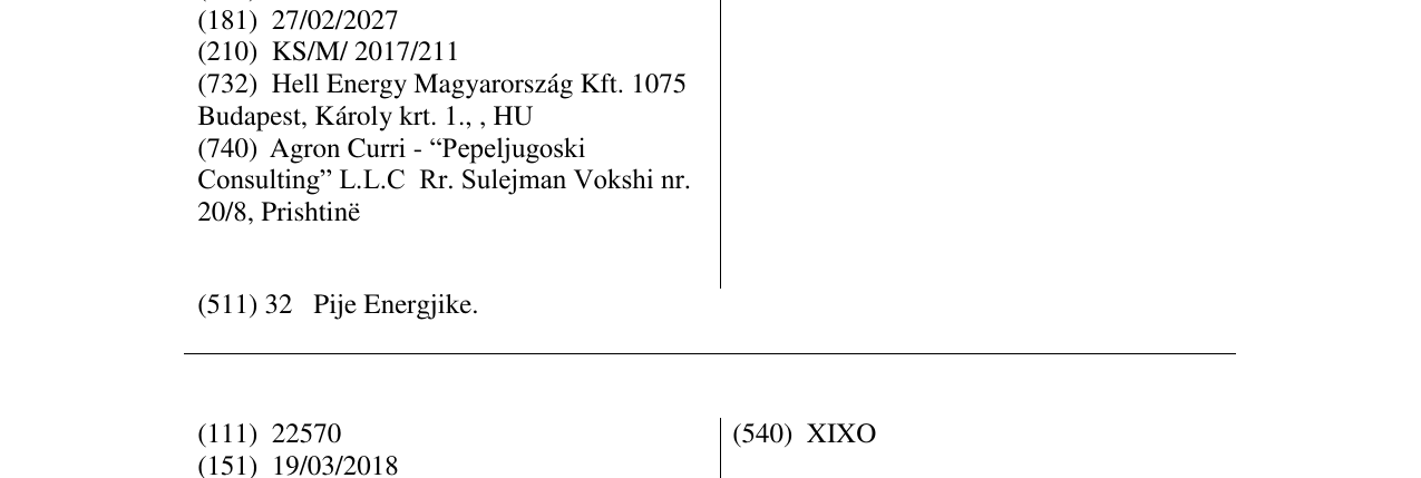 Zëri i markës HELL në buletin