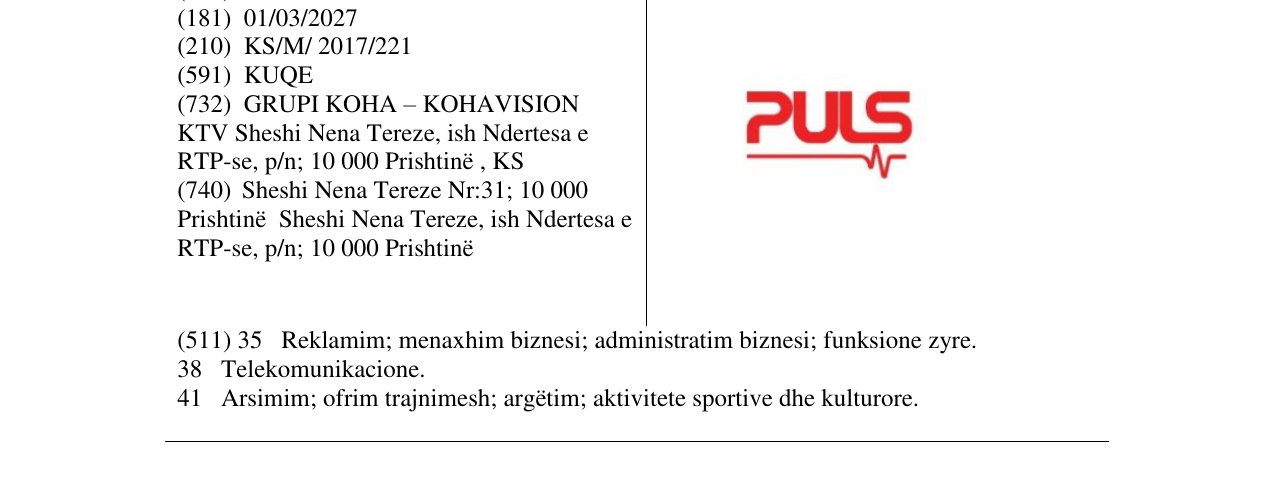 Zëri i markës PULS në buletin