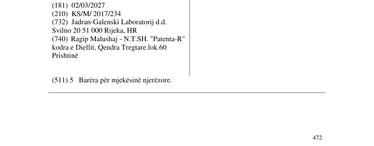 Zëri i markës LETROZOL JGL në buletin