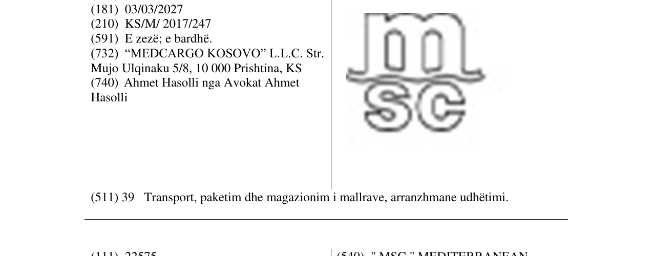 Zëri i markës msc në buletin