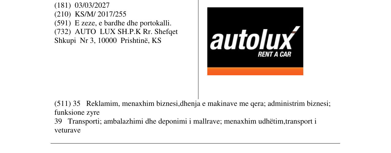Zëri i markës Markë figurative në buletin