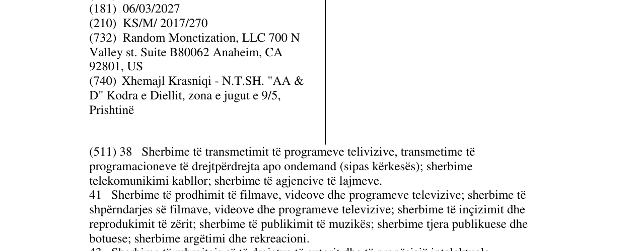 Zëri i markës OnAir Television në buletin