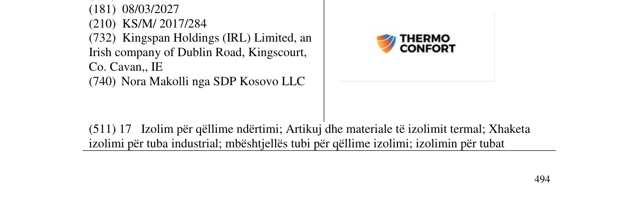 Zëri i markës THERMO CONFORT në buletin