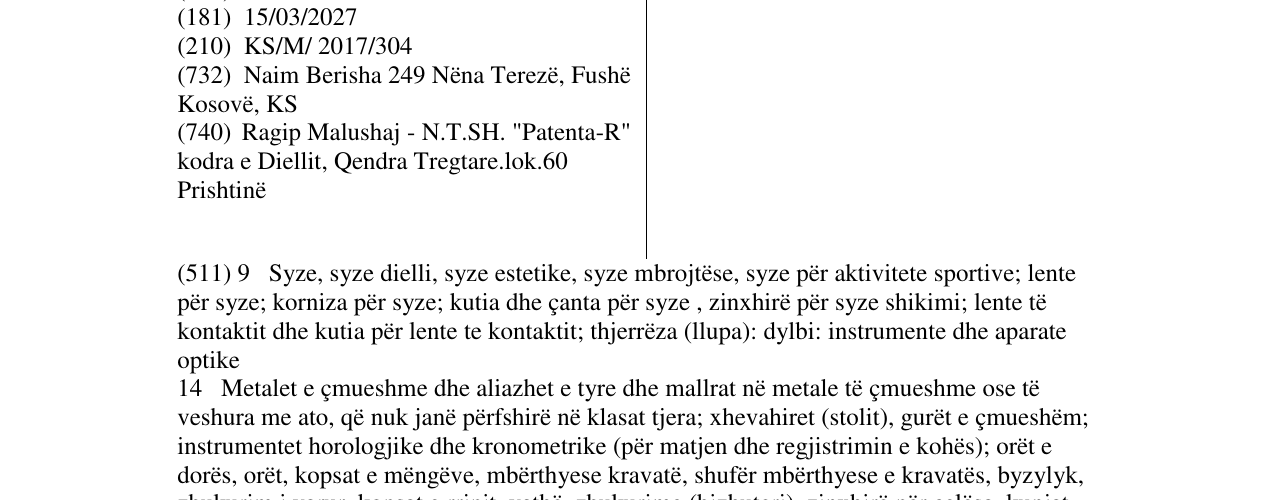Zëri i markës FREY LUX në buletin