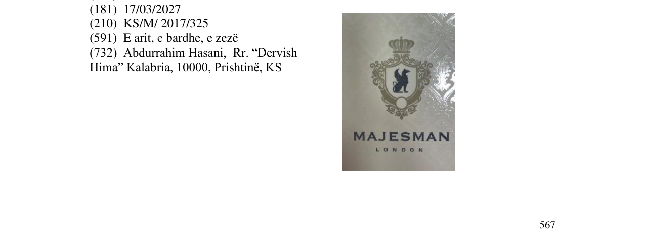 Zëri i markës MAJESMAN në buletin
