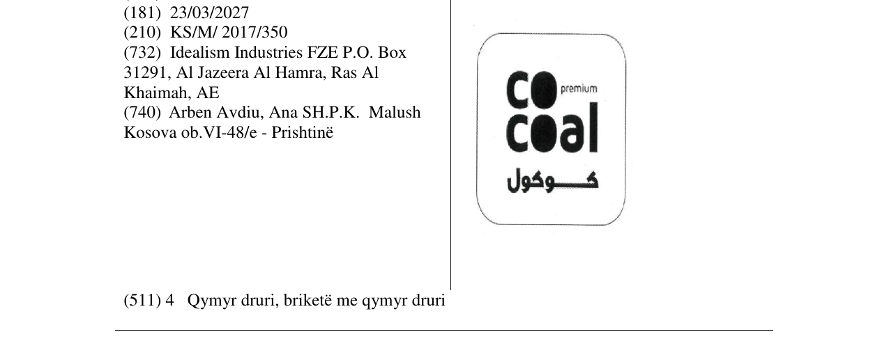 Zëri i markës Co Coal në buletin