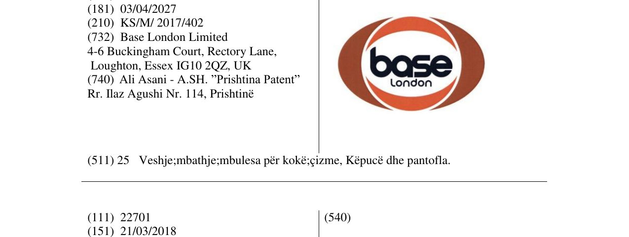 Zëri i markës base london në buletin