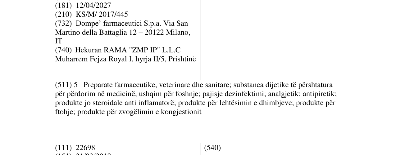 Zëri i markës OKITASK në buletin