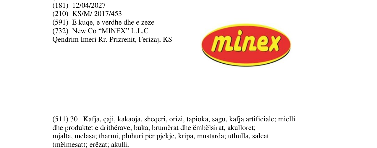Zëri i markës minex në buletin