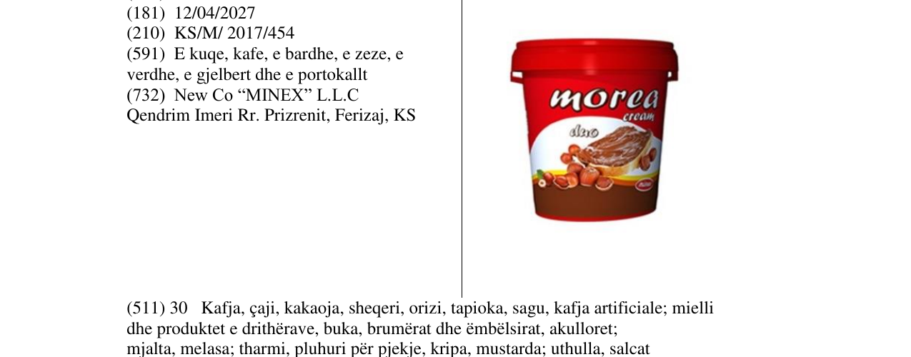 Zëri i markës morea në buletin