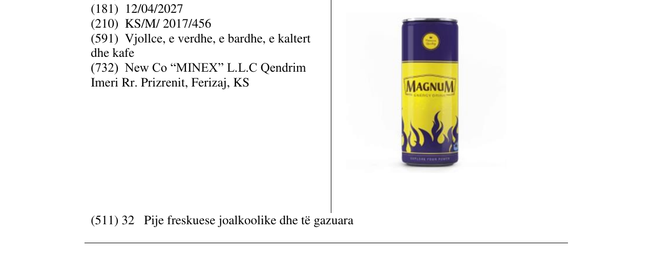 Zëri i markës MAGNUM në buletin