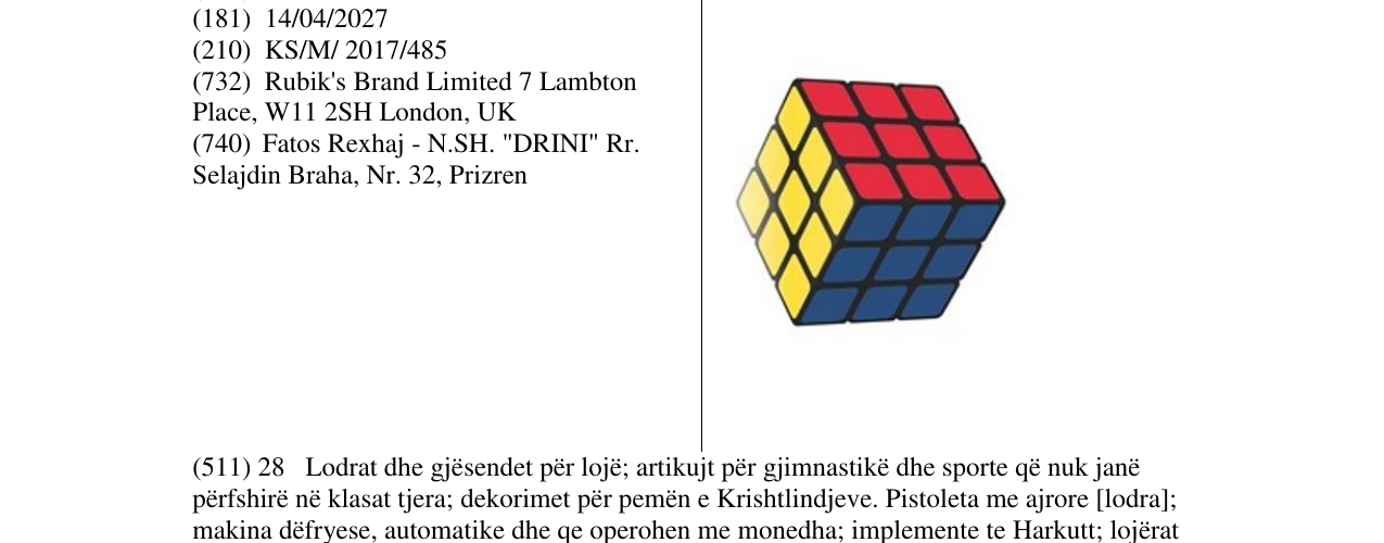 Zëri i markës Markë figurative në buletin