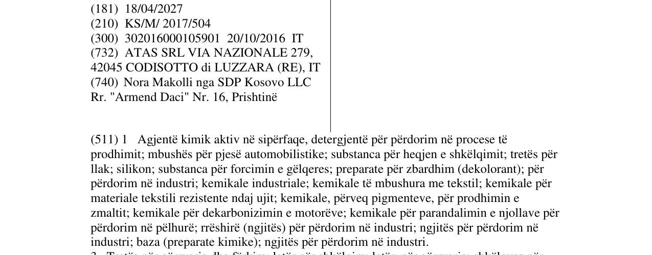 Zëri i markës ATAS në buletin