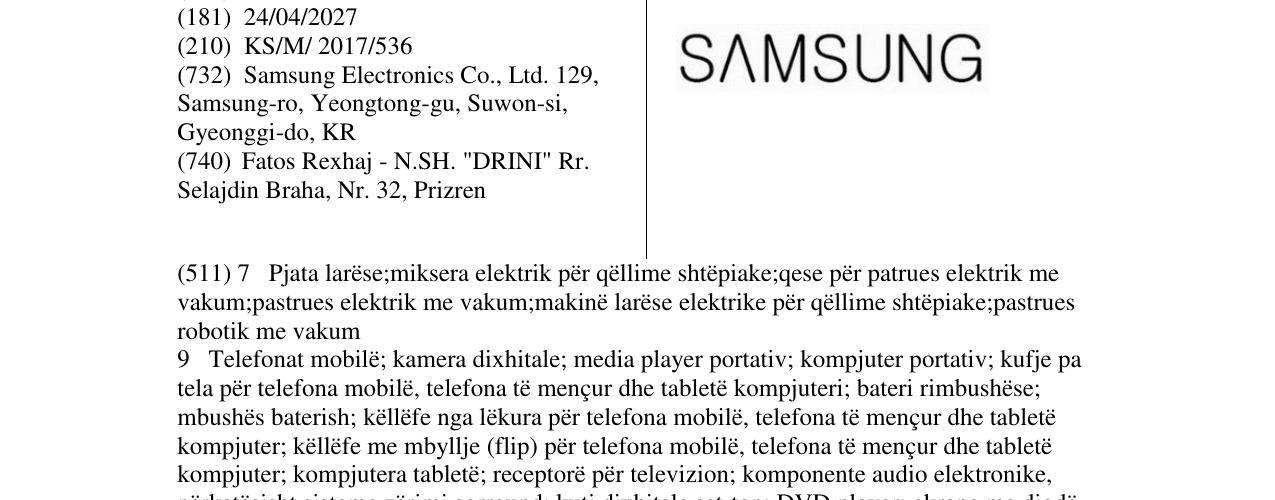 Zëri i markës SAMSUNG në buletin