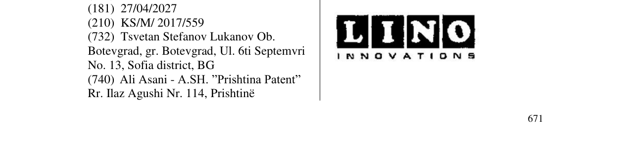 Zëri i markës LINO I NNOVATIONS në buletin