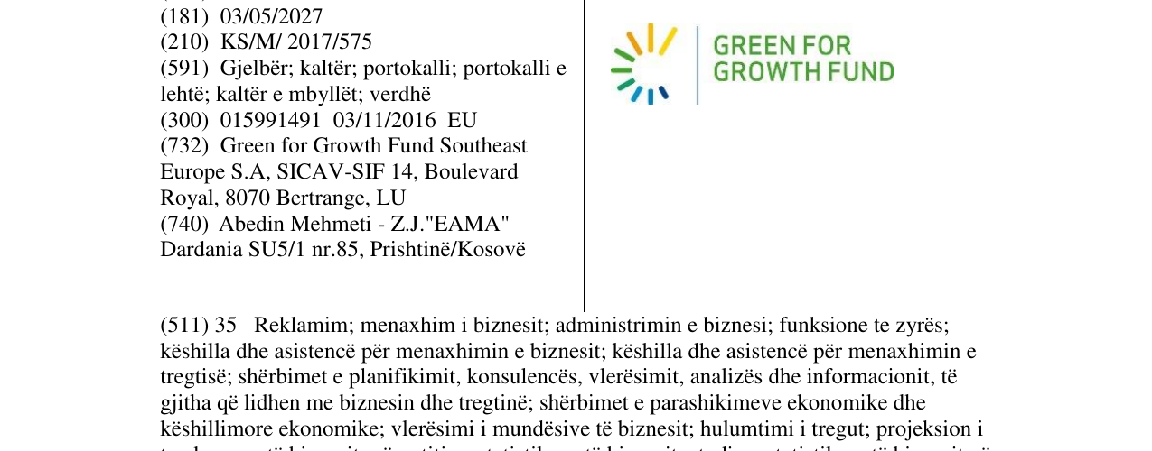 Zëri i markës GREEN FOR GROWTH FUND në buletin