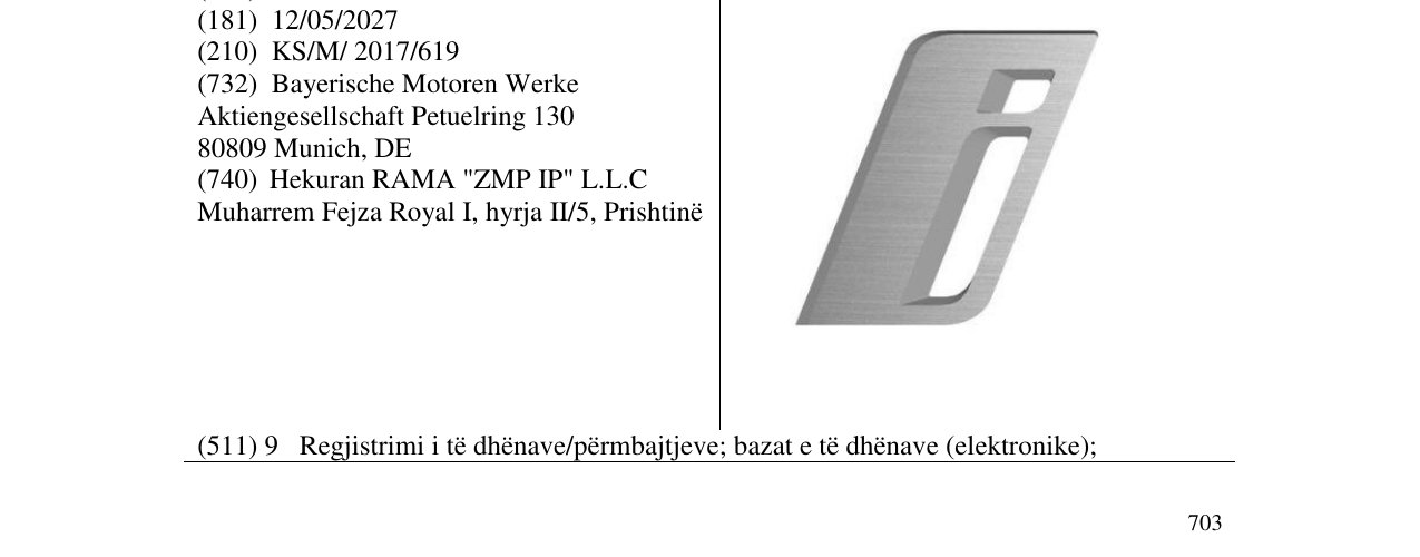 Zëri i markës Markë figurative në buletin