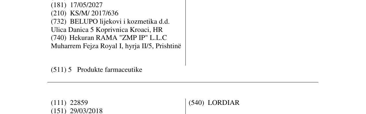 Zëri i markës TOLDEX në buletin