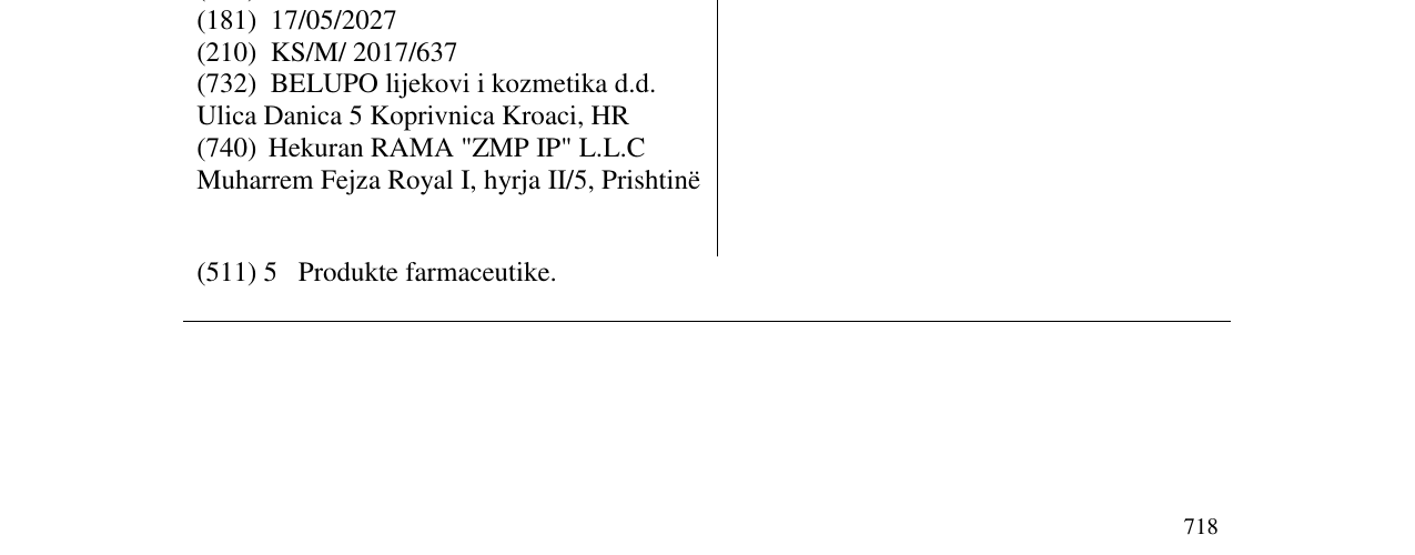 Zëri i markës LORDIAR në buletin