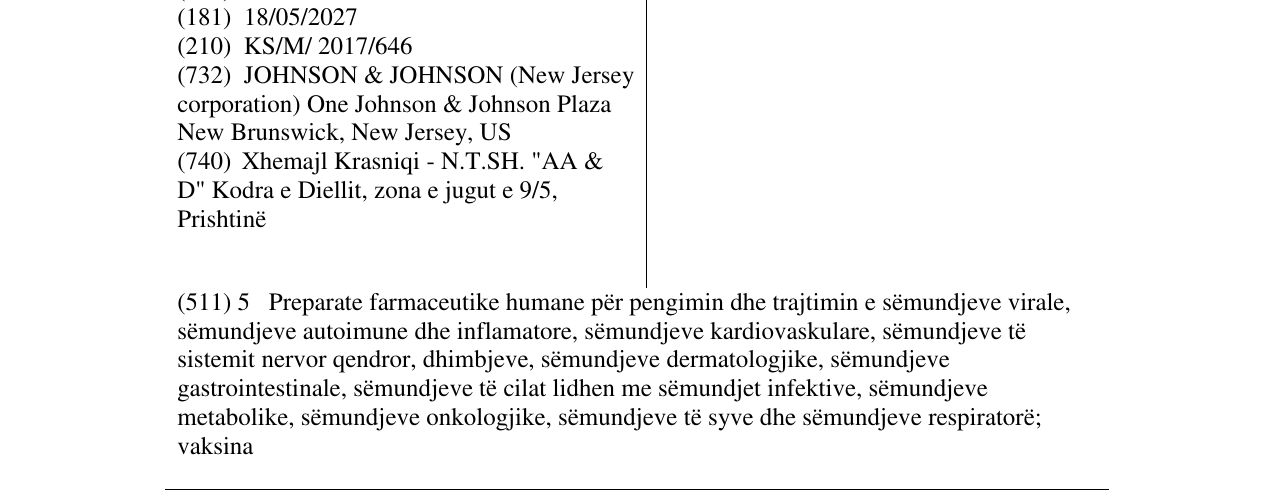 Zëri i markës ERFANDEL në buletin