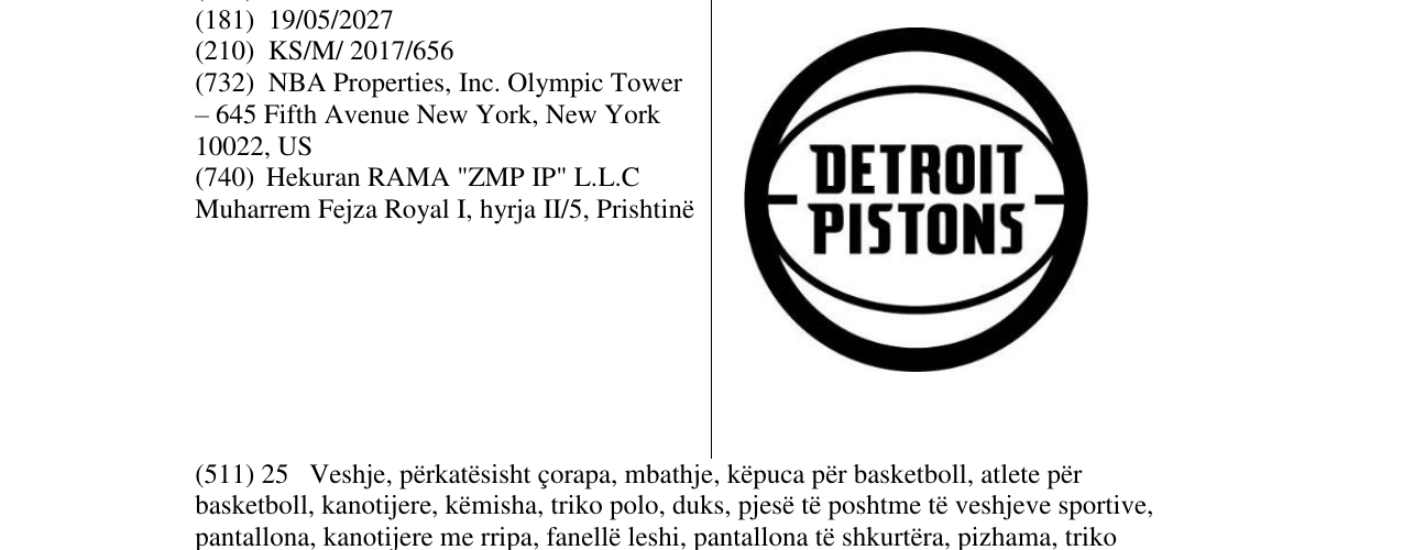 Zëri i markës Detroit Pistons në buletin