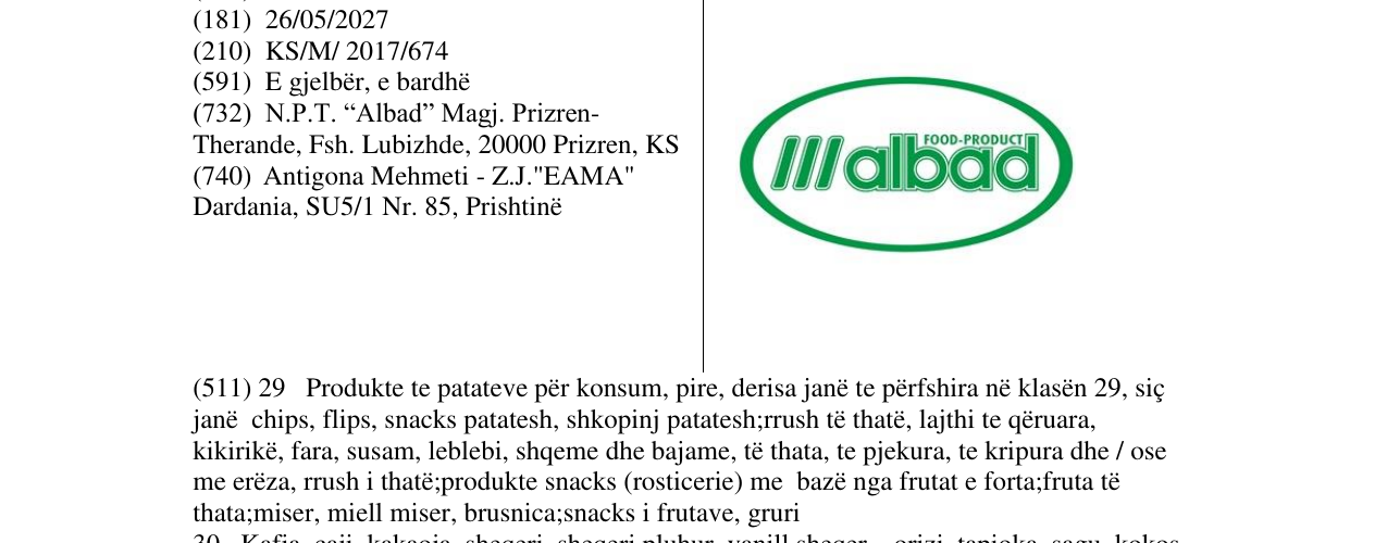Zëri i markës albat në buletin