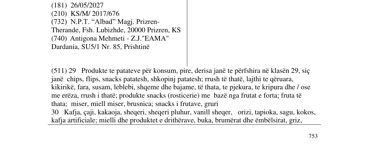 Zëri i markës Good apetit në buletin