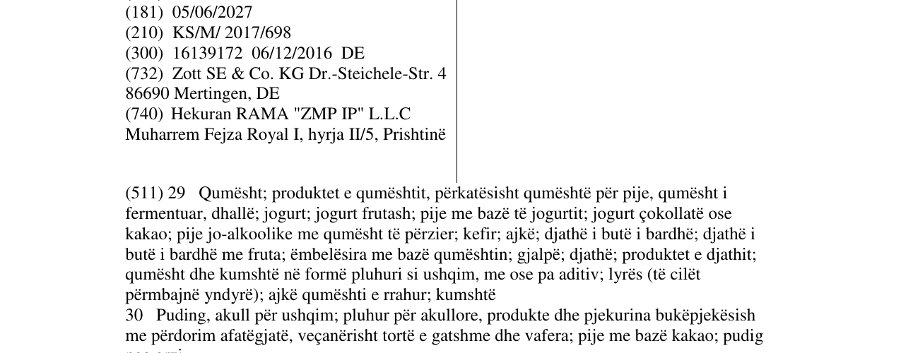 Zëri i markës Jogobella në buletin