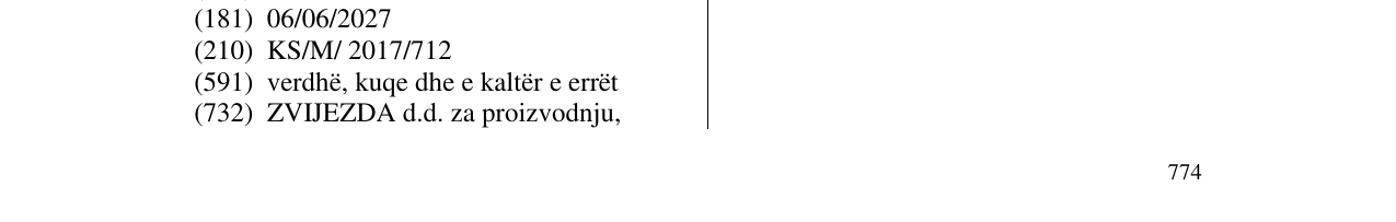 Zëri i markës Margo në buletin