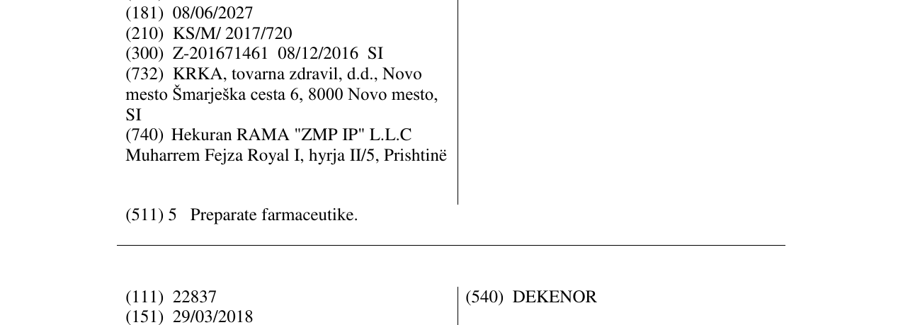 Zëri i markës LAMEGO në buletin