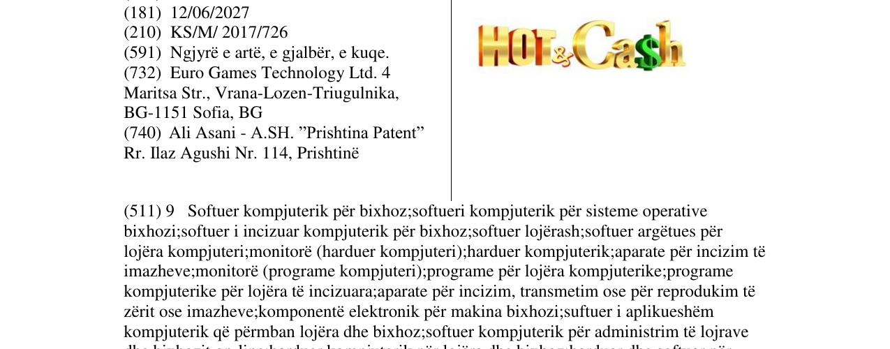 Zëri i markës HOT & Cash në buletin