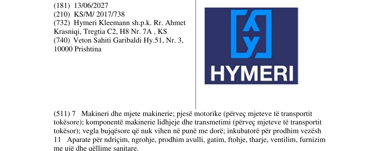 Zëri i markës Markë figurative në buletin