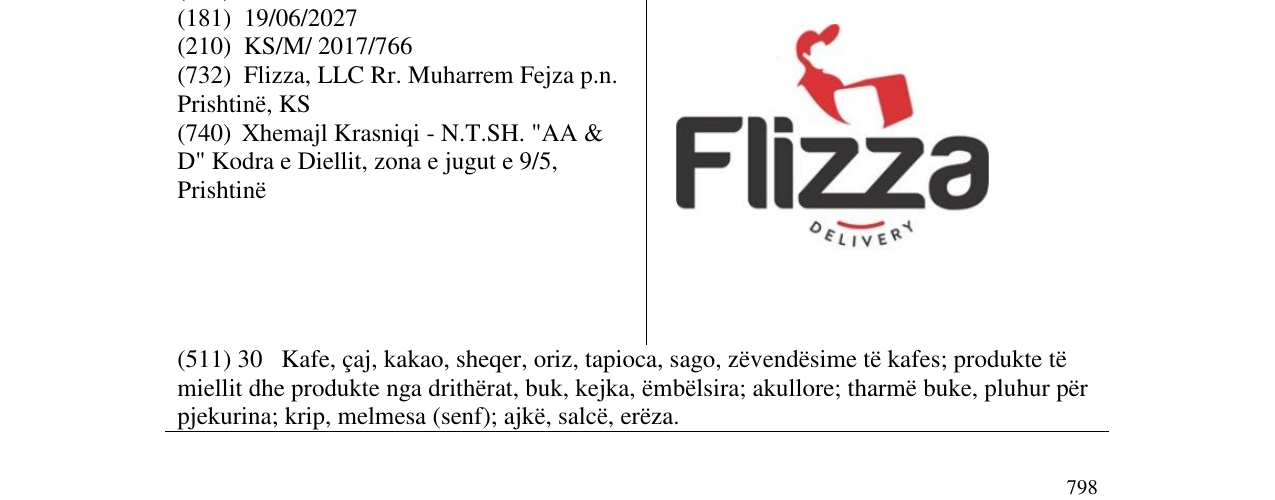 Zëri i markës Markë figurative në buletin