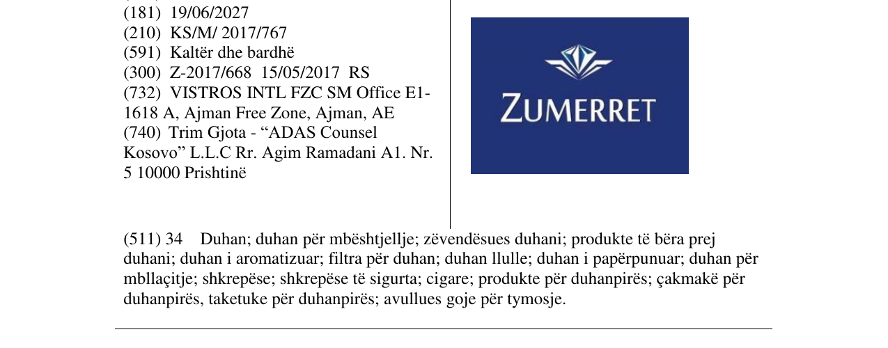 Zëri i markës ZUMERRET në buletin