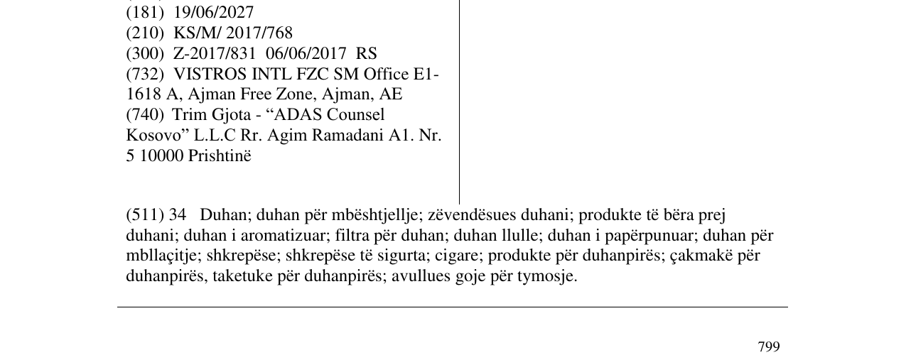 Zëri i markës BANKER në buletin