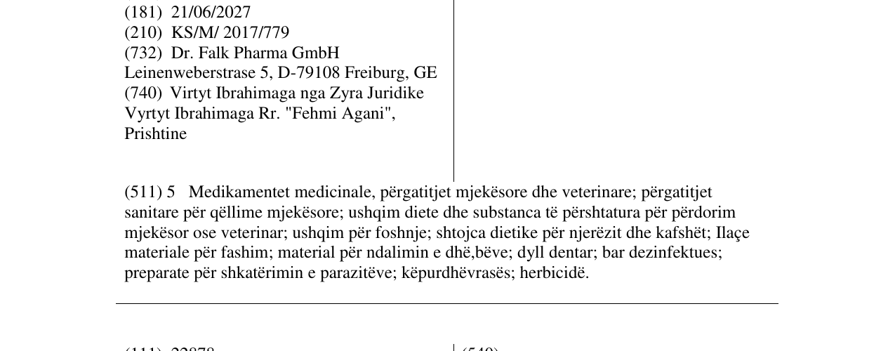 Zëri i markës RIFAFALK në buletin