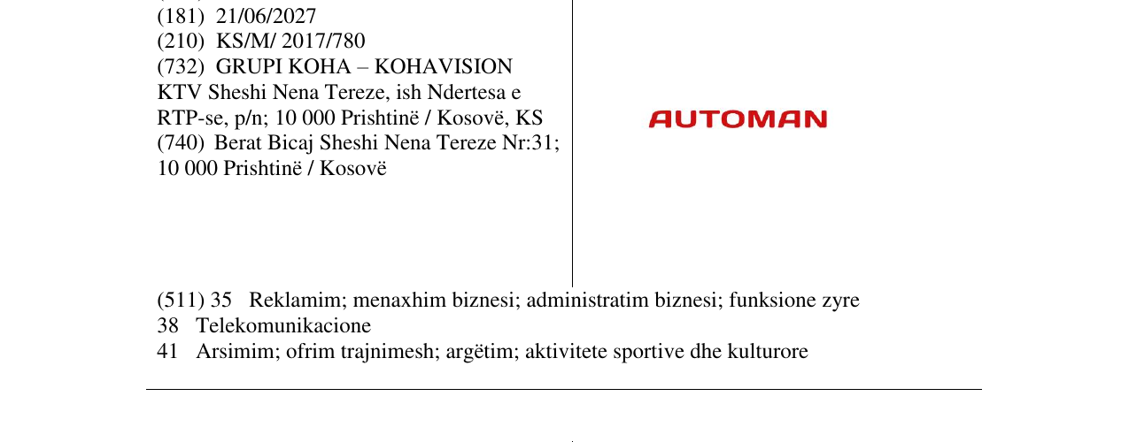 Zëri i markës Markë figurative në buletin