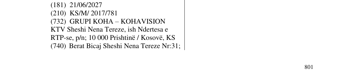Zëri i markës Markë figurative në buletin
