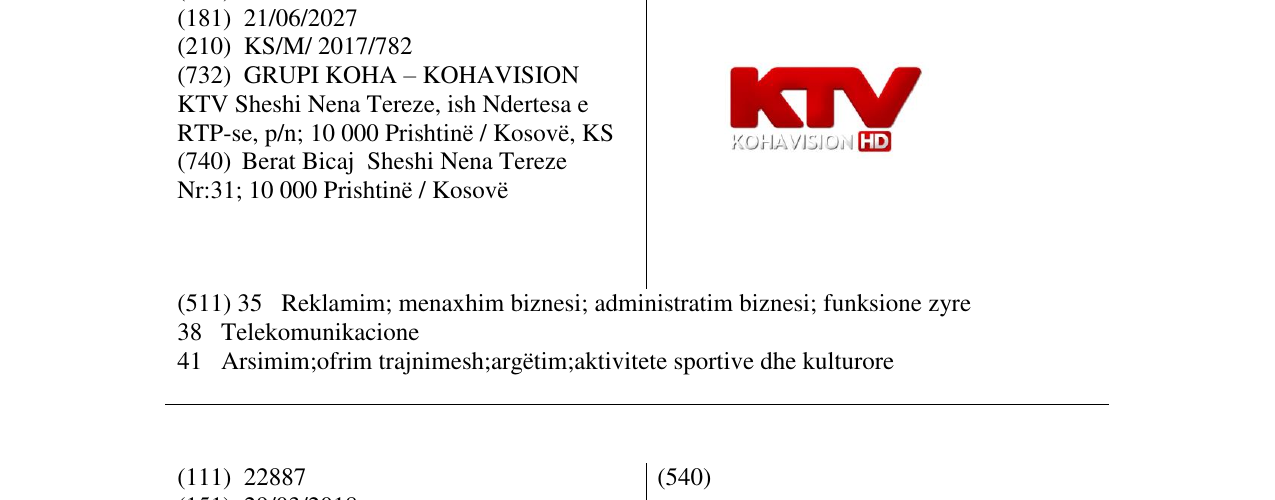 Zëri i markës KOHAVISION HD në buletin