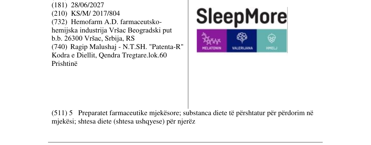 Zëri i markës SleepMore në buletin